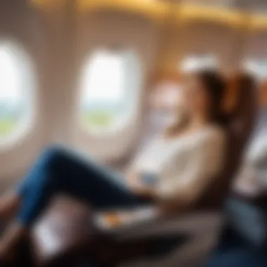 Comfortable Seating Onboard Fly One Passenger enjoying comfortable seating onboard Fly One