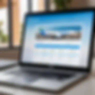 Flydubai booking interface on a laptop screen