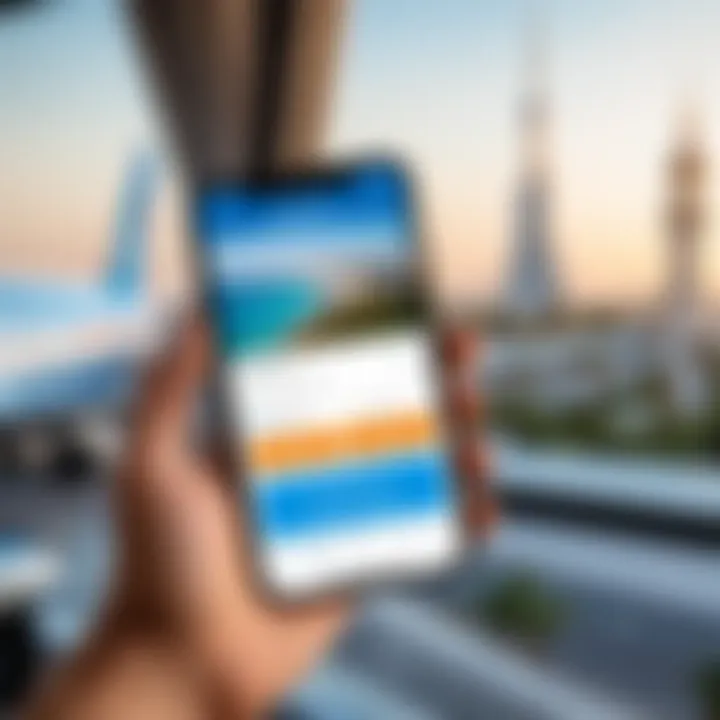 Flydubai mobile app displaying booking options