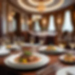 A luxurious dining setup showcasing a variety of dishes