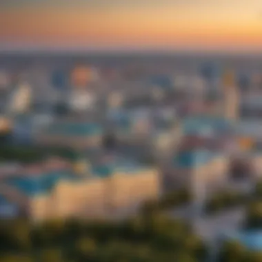 A view of Rostov-on-Don city skyline with government buildings