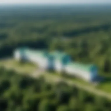 Breathtaking Landscape of Sosny Scenic view of Sosny sanatorium surrounded by lush greenery