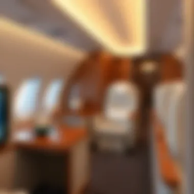 Luxurious cabin interior of Gulf Air