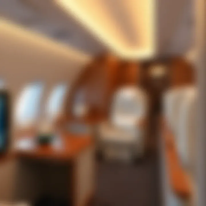 Luxurious cabin interior of Gulf Air