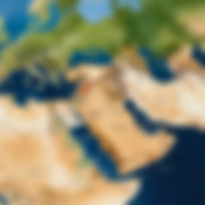 A map highlighting Gulf Air's extensive routes across the Middle East.