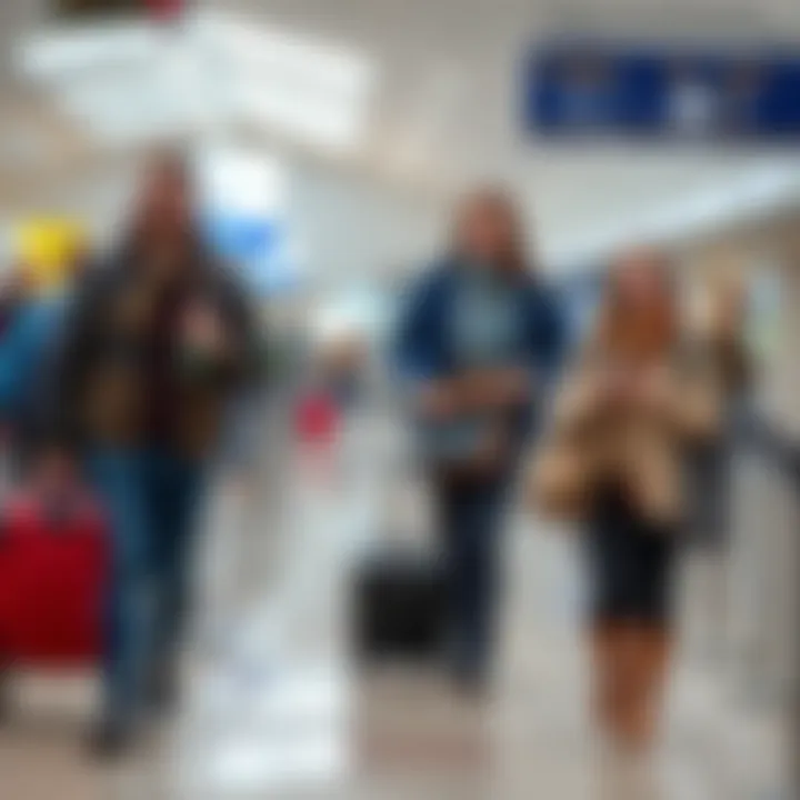 Joy of Smooth Travel Experience Happy travelers at the airport after successful check-in