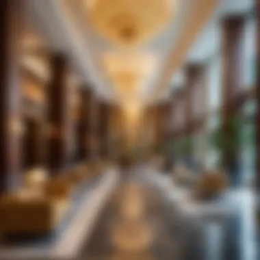Elegant Lobby Area of Hilton Hotel Luxurious lobby area of Hilton Hotel with elegant furnishings