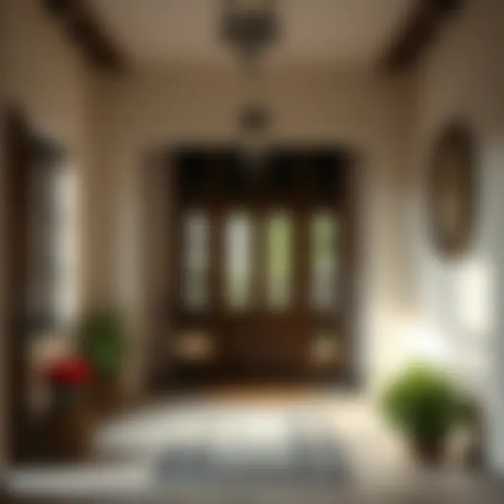 Traditional Hospitality Entrance A welcoming entryway adorned with traditional decor