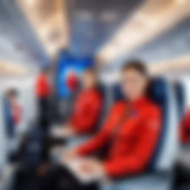 Premium Passenger Experience with iFly Airlines Passengers enjoying premium services on an iFly Airlines flight
