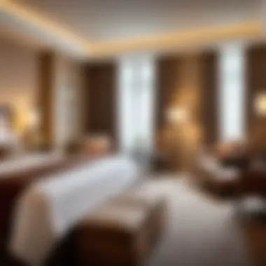 Luxurious hotel room showcasing comfort and elegance