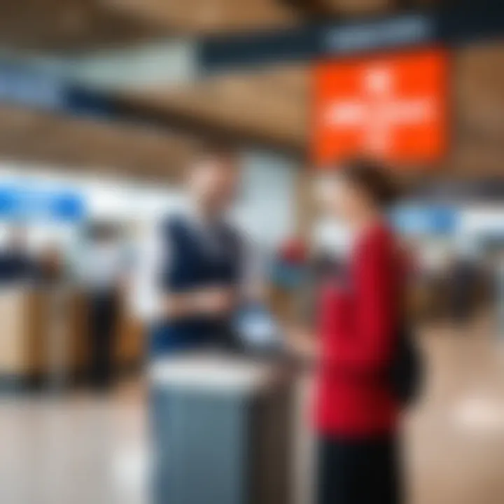 Information desk at Istanbul Airport with helpful staff