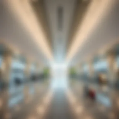 Interior view of Nursultan Nazarbayev International Airport