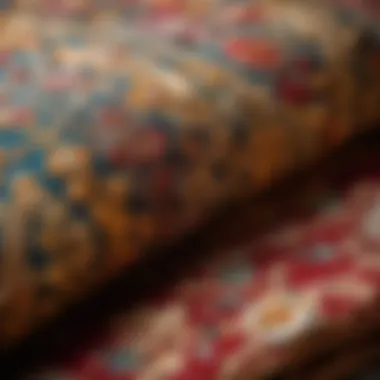 Craftsmanship Details Detailed craftsmanship of fabric used in bed linens