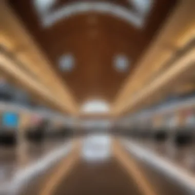 Interior terminal of Istanbul Airport featuring passenger amenities