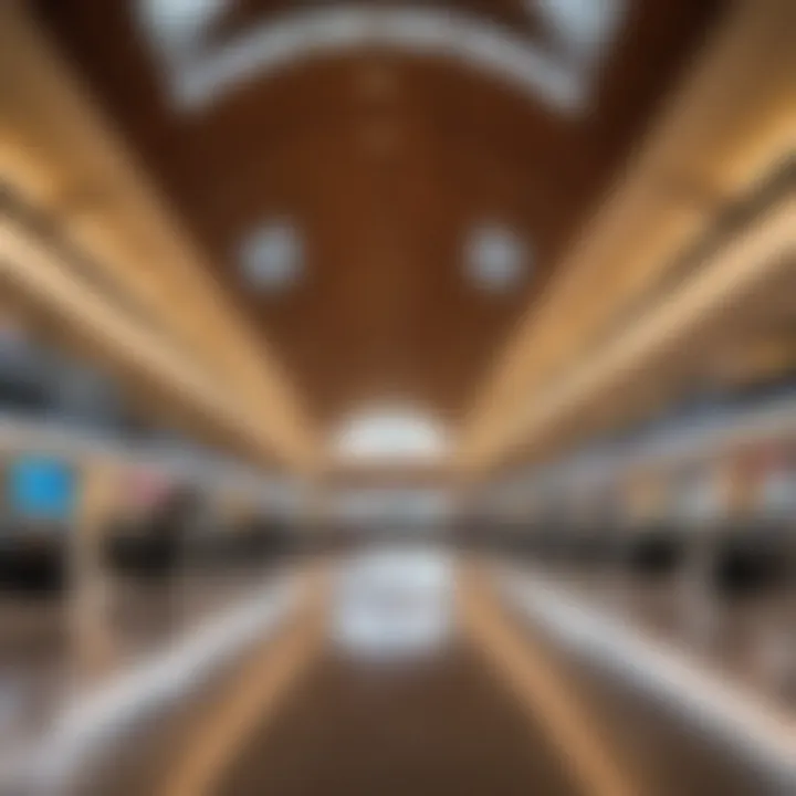 Interior terminal of Istanbul Airport featuring passenger amenities