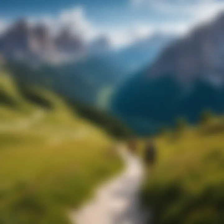 Hikers exploring the scenic trails of the Dolomites