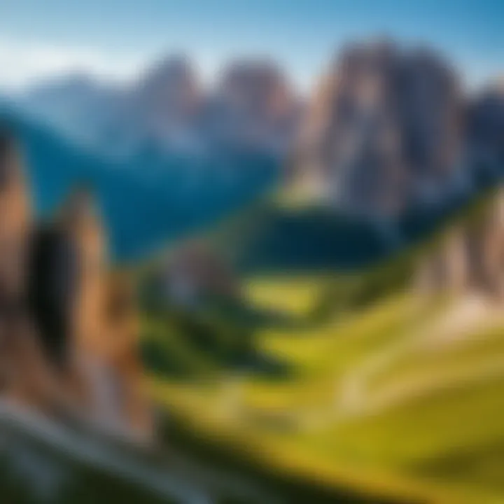 Rock formations showcasing the geology of the Dolomites