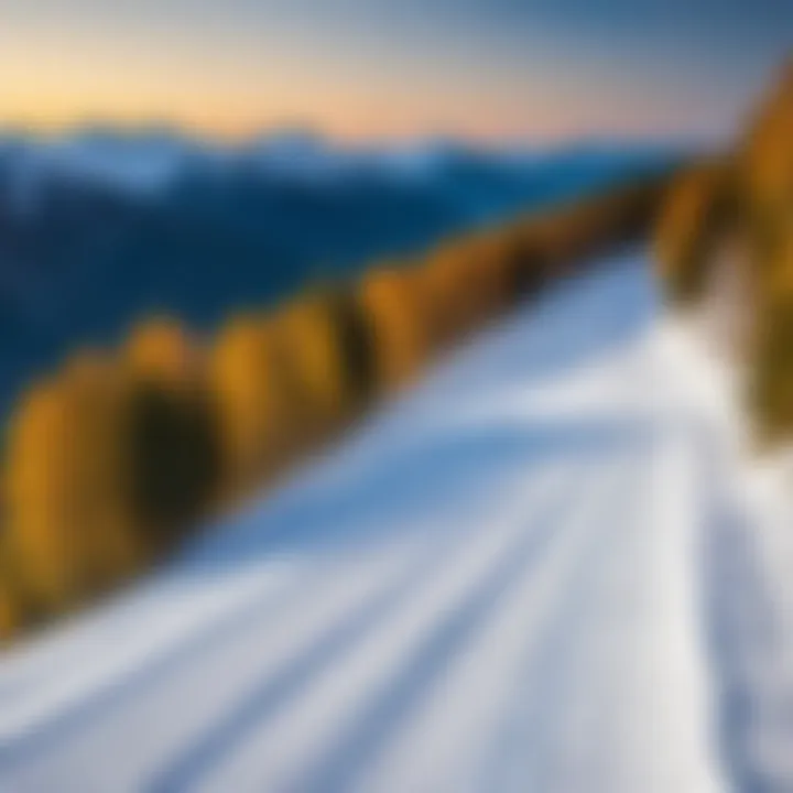 A well-groomed ski slope ready for skiers in Italy