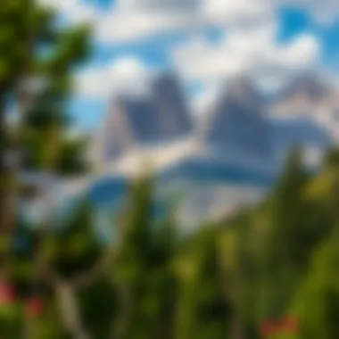 Scenic view of the Dolomites