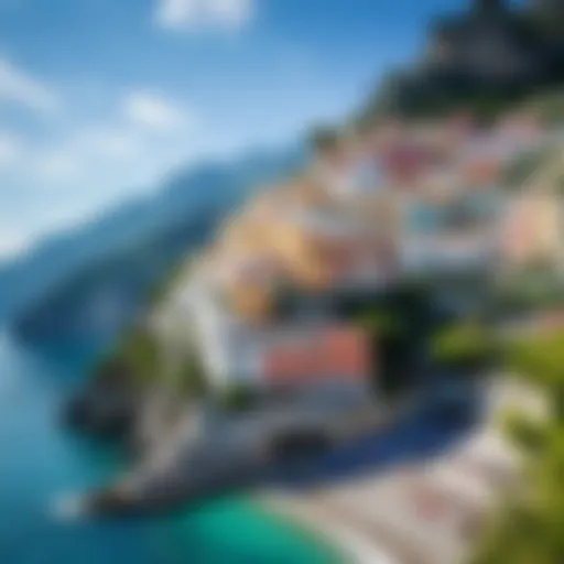 Stunning coastal view of Amalfi Coast with colorful houses