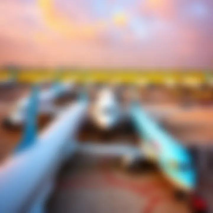 Jazeera Airways fleet at the airport