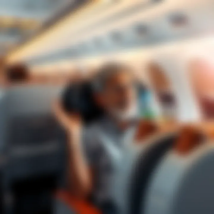 Passenger enjoying in-flight service