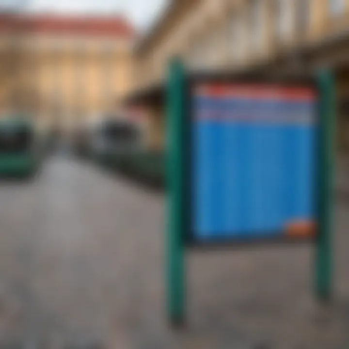 Bus schedule display at Krasny Smolensk station