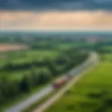 Scenic view of the bus route from Krasny Smolensk to Merlino