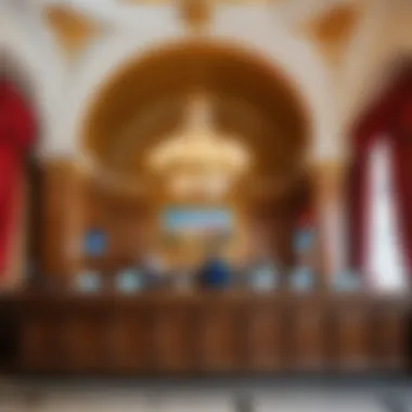 Inside view of a ticket counter at the Kremlin Palace