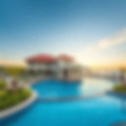 Luxurious resort view highlighting stunning architecture