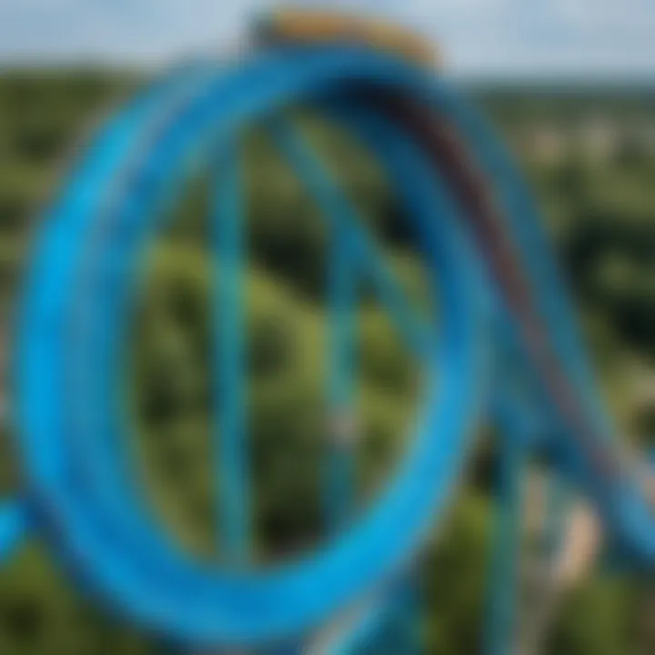 A breathtaking view of a large roller coaster in a European amusement park.