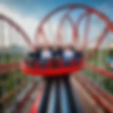 Thrilling ride experience on a Moscow roller coaster