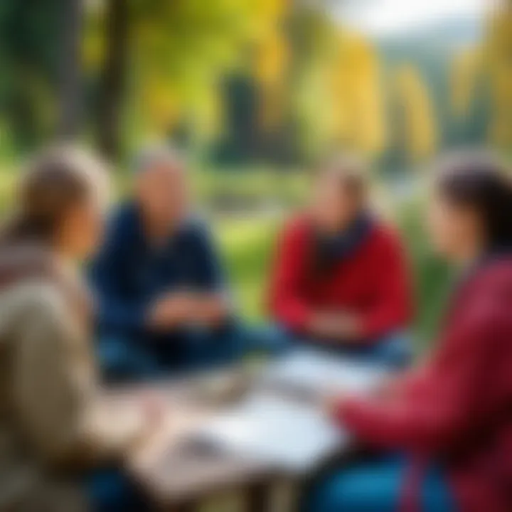 A group of travelers participating in a cultural workshop, emphasizing the role of listening in learning.