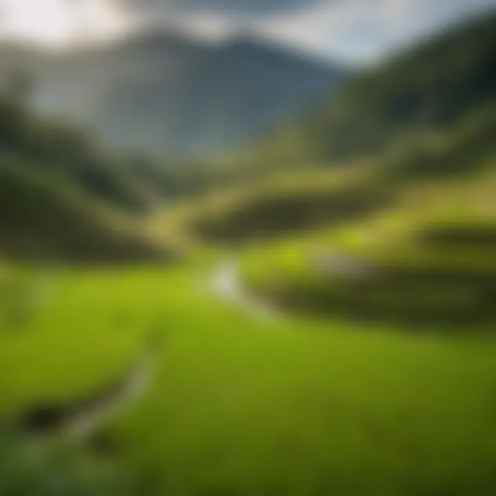 Serene landscape of rice terraces in rural Thailand