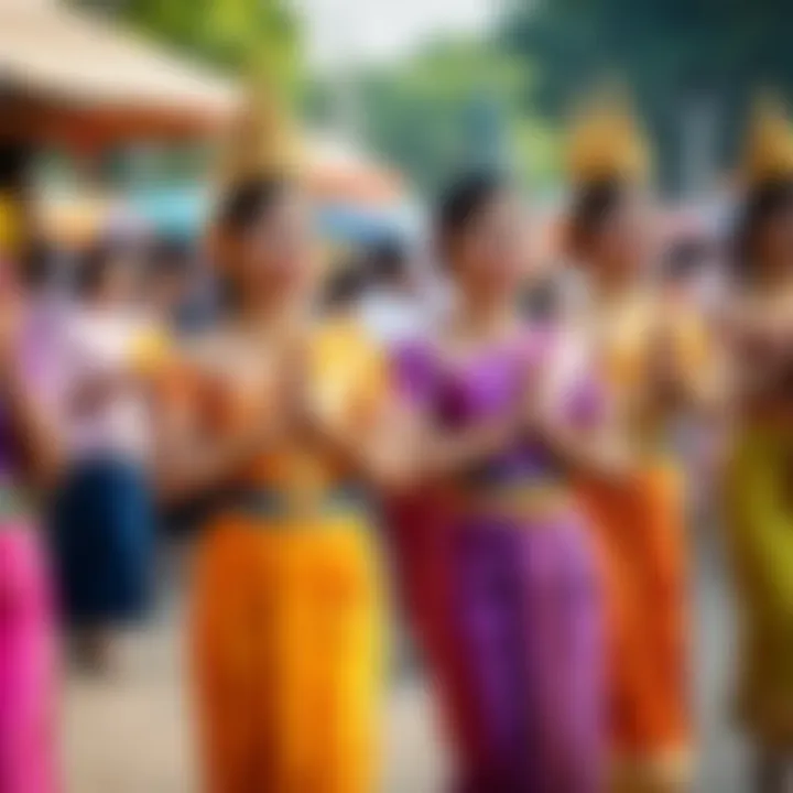 Traditional Thai festival showcasing vibrant colors and cultural heritage