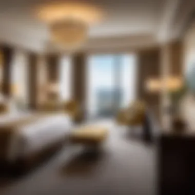 Luxurious hotel suite showcasing comfort