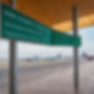 Signage and navigation aids in Makhachkala Airport