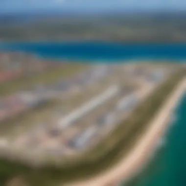 Aerial Perspective of Margarita Island Airport Aerial view of Margarita Island Airport