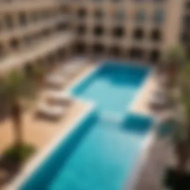 Beautiful swimming pool at MD Hotel Dubai