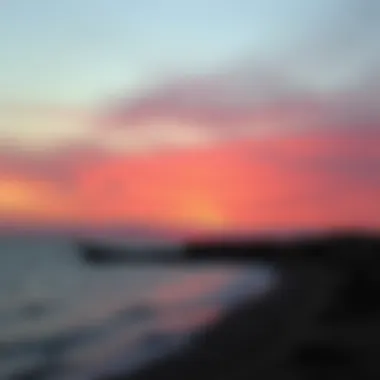 Picturesque Sunset at Meridian Beach A picturesque sunset at Meridian Beach, casting vibrant colors over the horizon