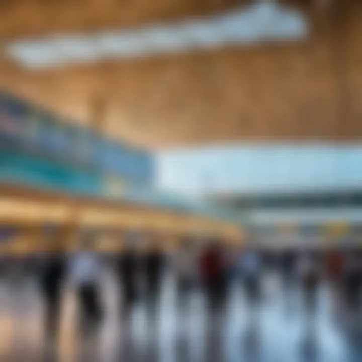 A bustling airport scene reflecting the growth of tourism in the region.