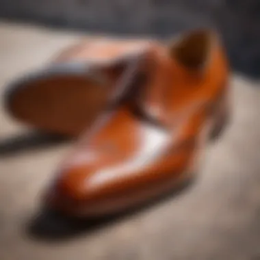 Close-up of high-quality materials used in Milato shoes