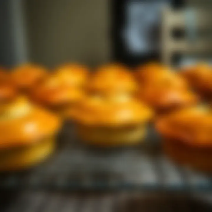 Deliciously baked pies cooling on a rack