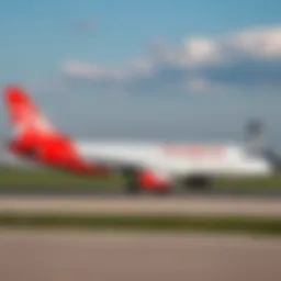Airplane taking off from Moscow airport