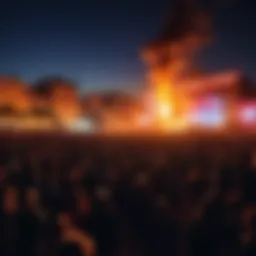 A vibrant concert scene showcasing the energy of My Chemical Romance performances.