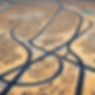 Road Map to Al Maktoum International Airport A road map highlighting key routes to Al Maktoum International Airport.