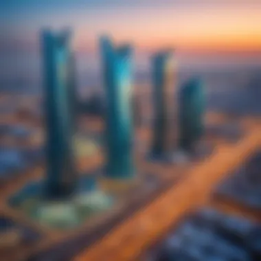 Aerial view of Astana's skyline