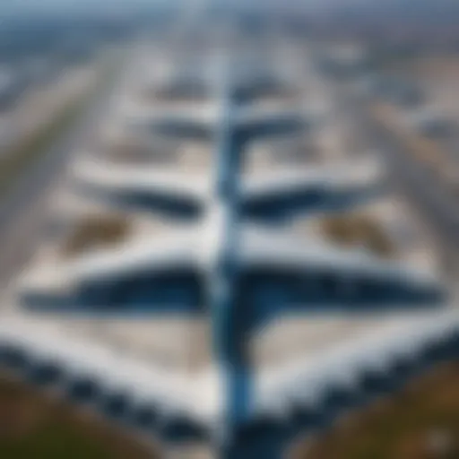 Aerial view of Istanbul Airport showcasing its expansive layout