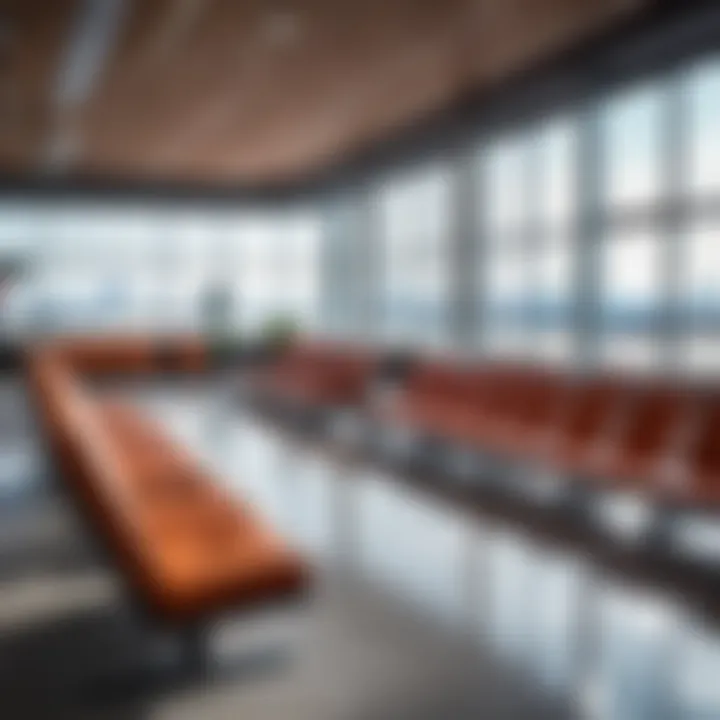 Relaxation area within the airport designed for travelers