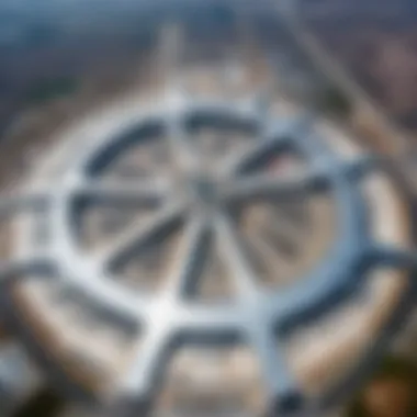 Aerial view of Istanbul Airport showcasing its vast structure